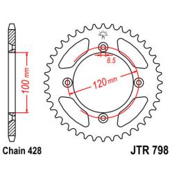 Звездочка задняя JT Sprockets (шаг 428 ) JT JTR798